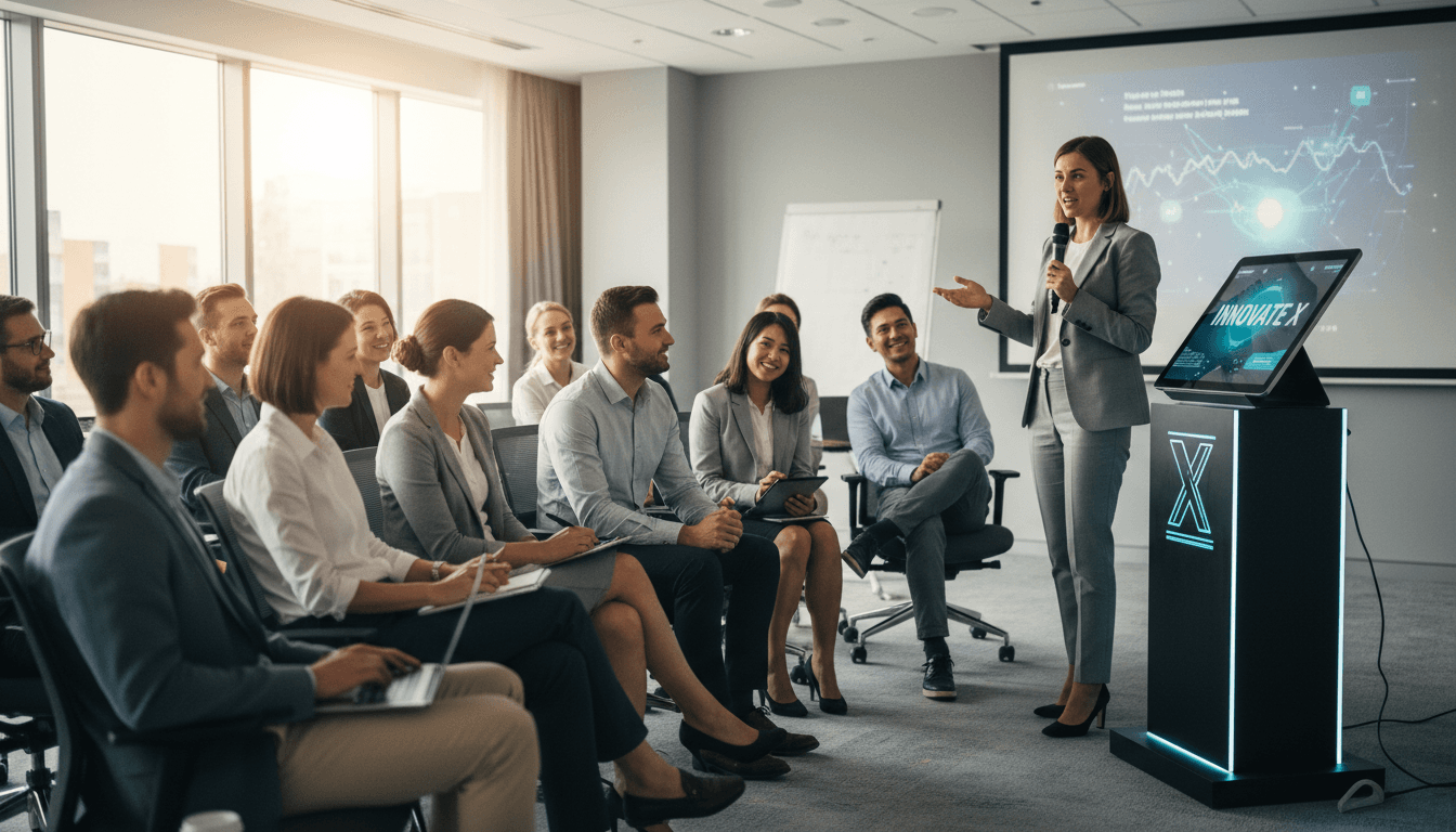 Live product presentation to business partners